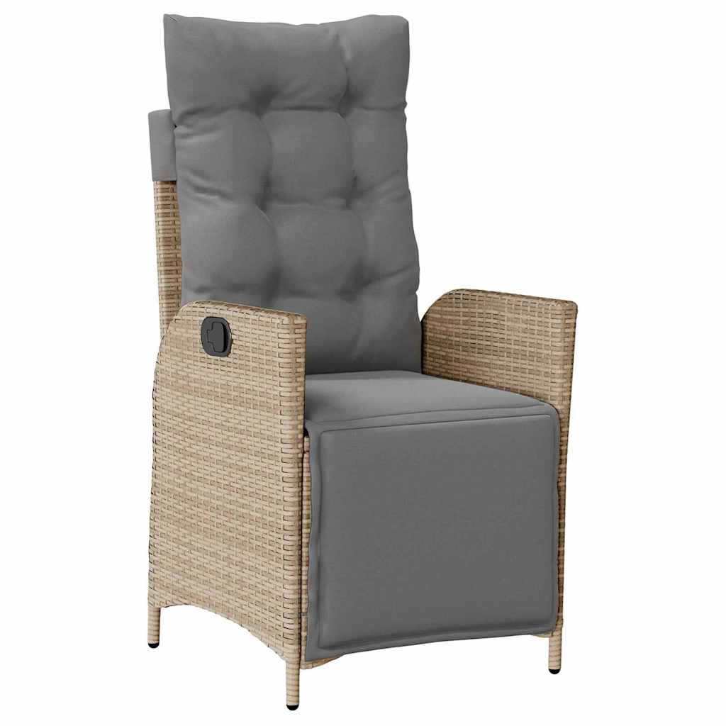 Garden Dining Set 5 pcs Beige Poly rattan