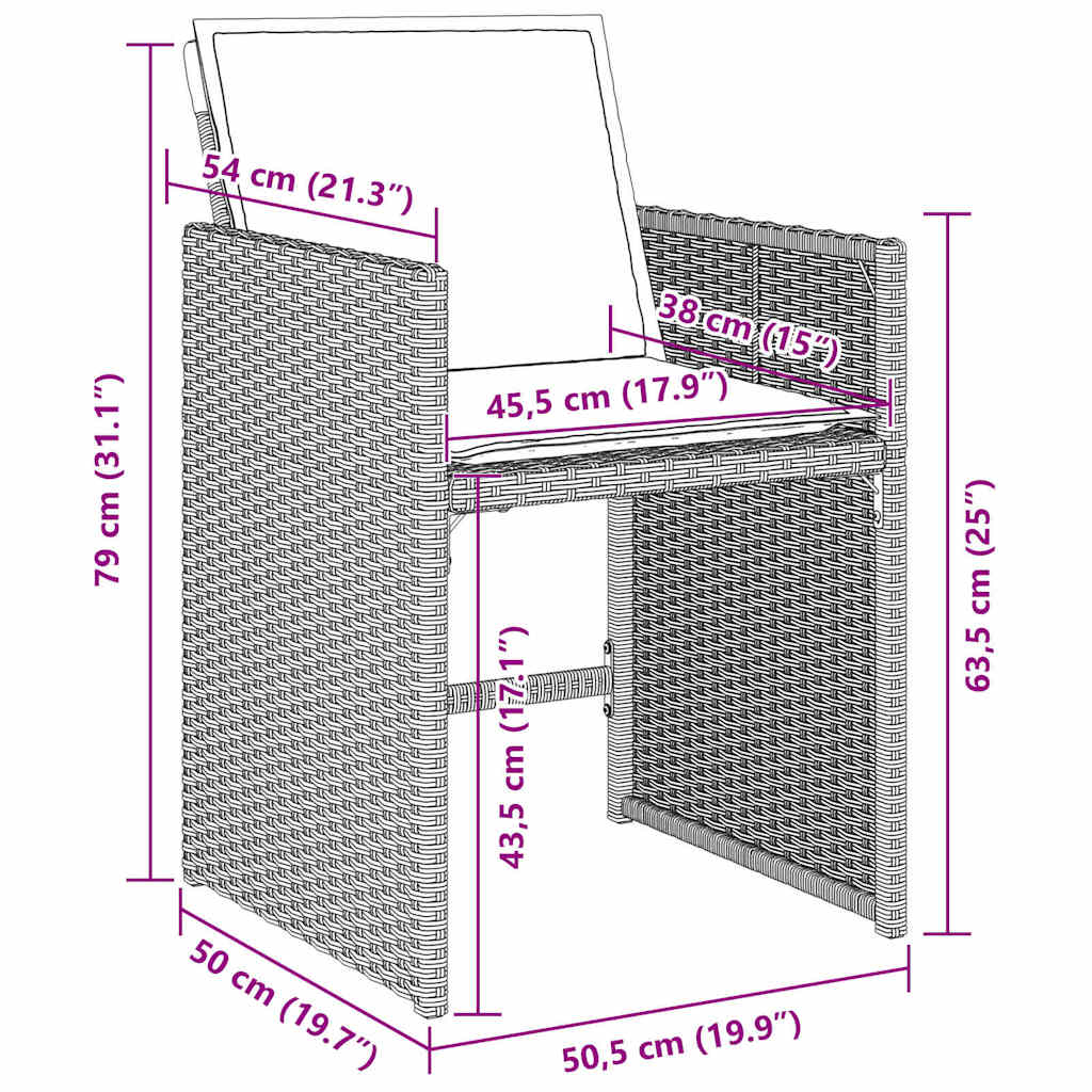 Garden Dining Set 9 pcs Light Grey Poly Rattan