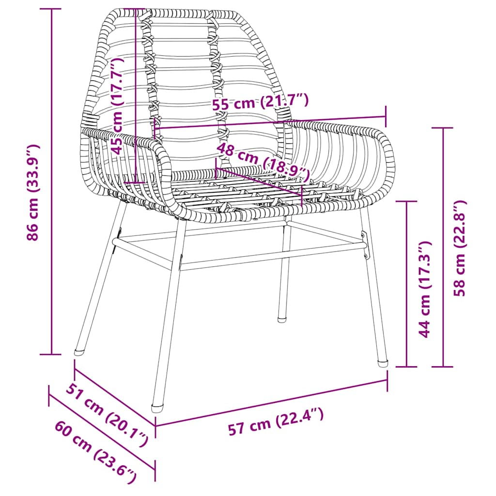 Garden Dining Set 9 pcs Black Poly Rattan