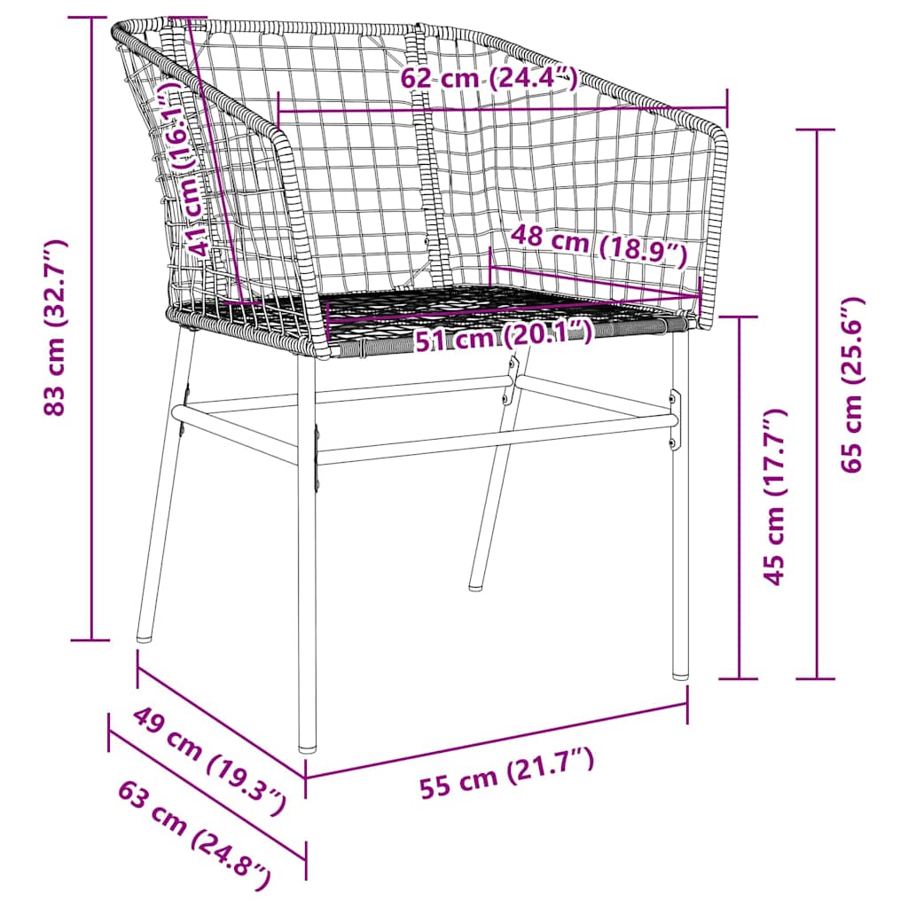 Garden Dining Set 9 pcs Brown Poly Rattan