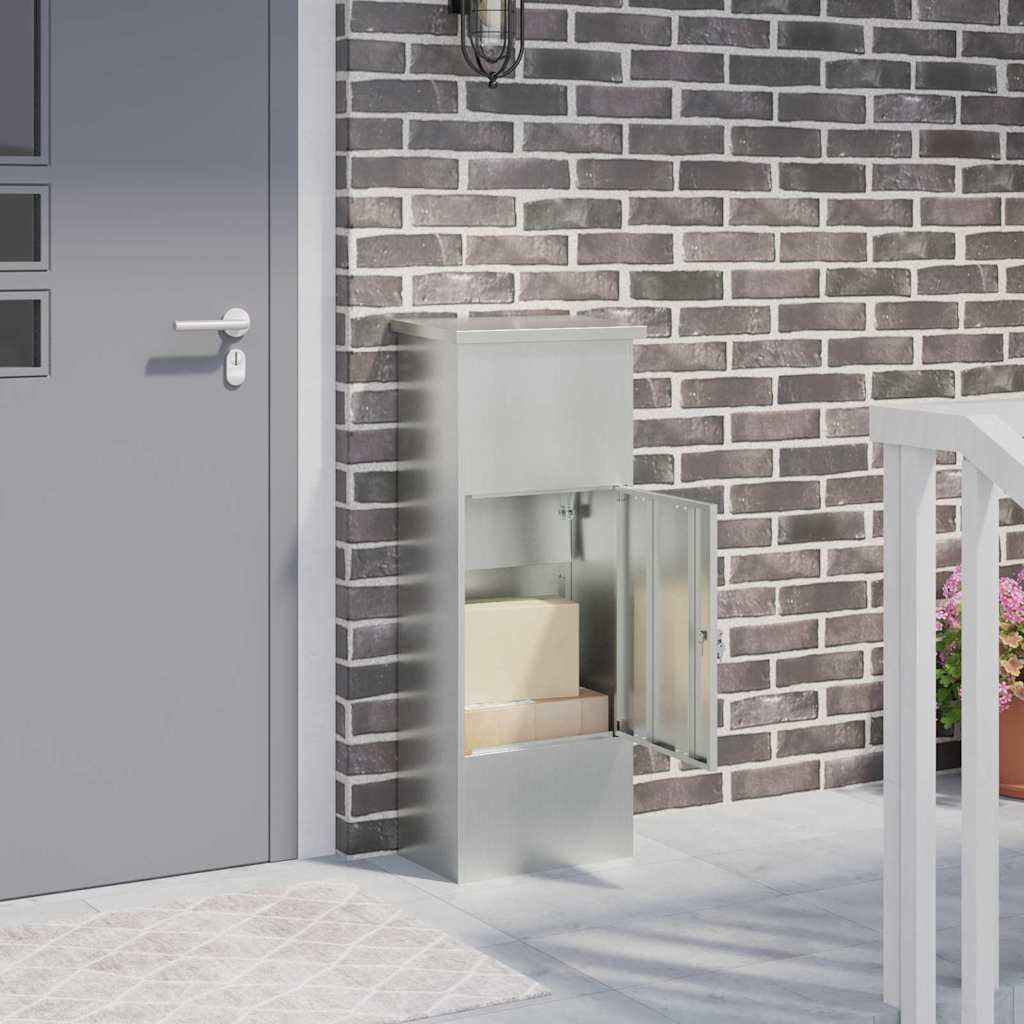 Parcel Drop Box Black 44.5 x 29 x 110.5 cm Galvanised Steel