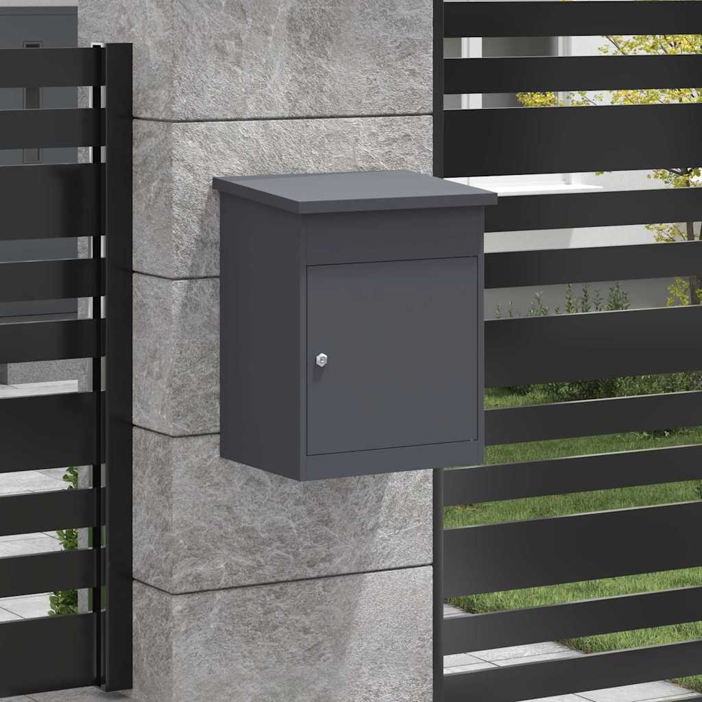 Parcel Drop Box with Storage Anthracite 47.5 x 38 x 59 cm Steel