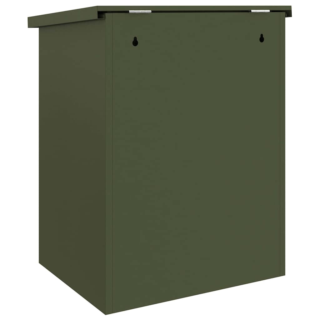 Parcel Drop Box Olive green 44 x 35 x 59 cm Steel