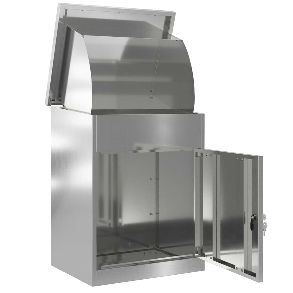 Parcel Drop Box Black 47.5 x 38 x 59 cm Galvanised Steel