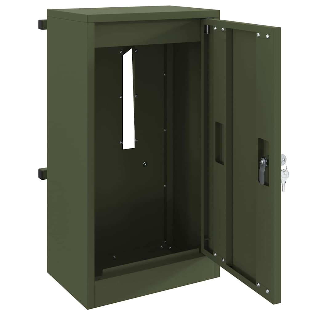 Mailbox Olive green 30 x 23 x 55 cm Steel