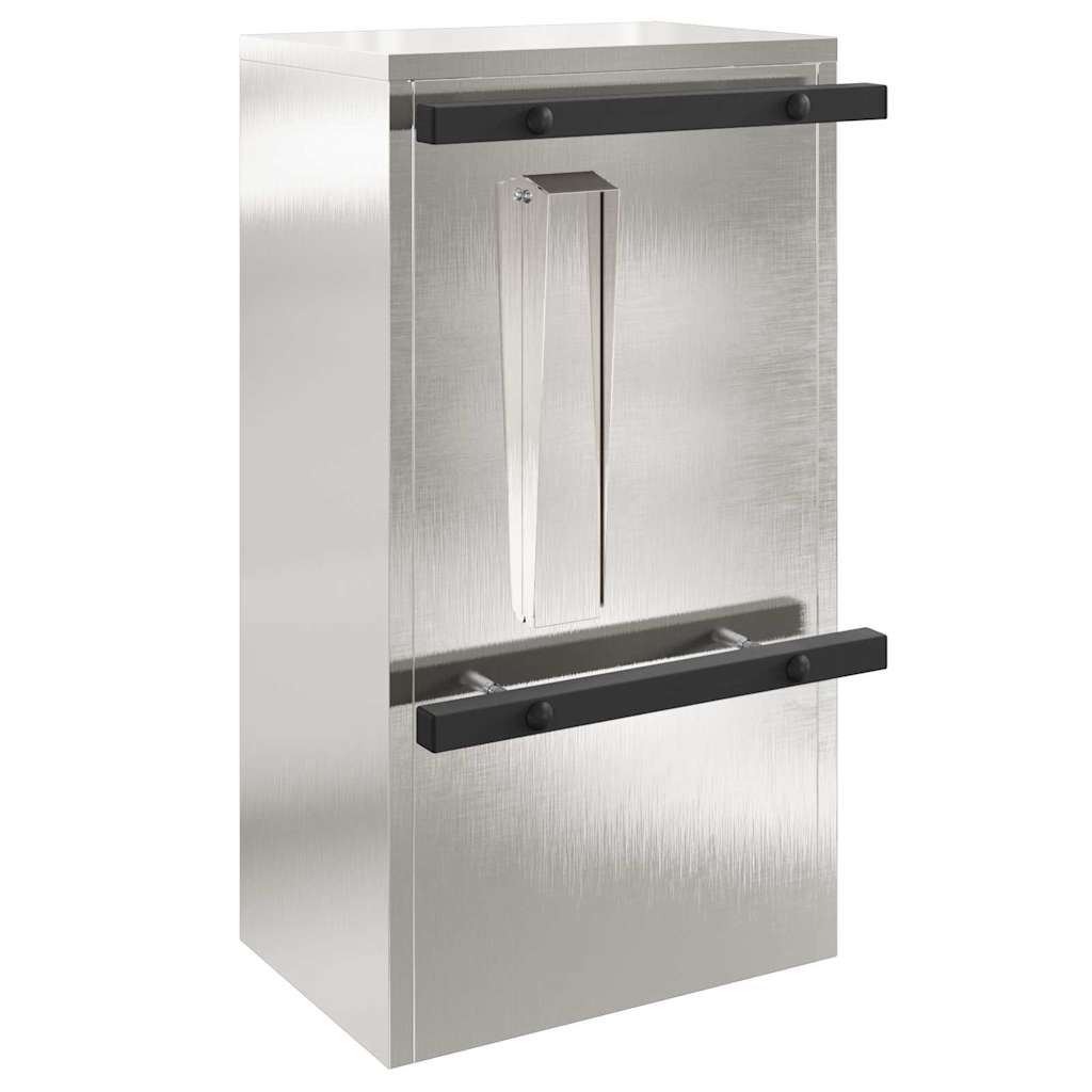 Mailbox with Storage Silver 30 x 20 x 55 cm Stainless Steel