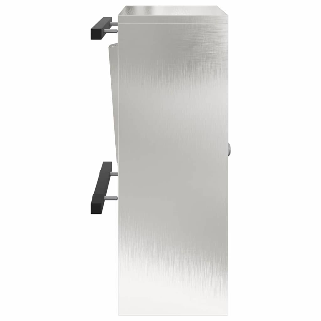 Mailbox with Storage Silver 30 x 20 x 55 cm Stainless Steel