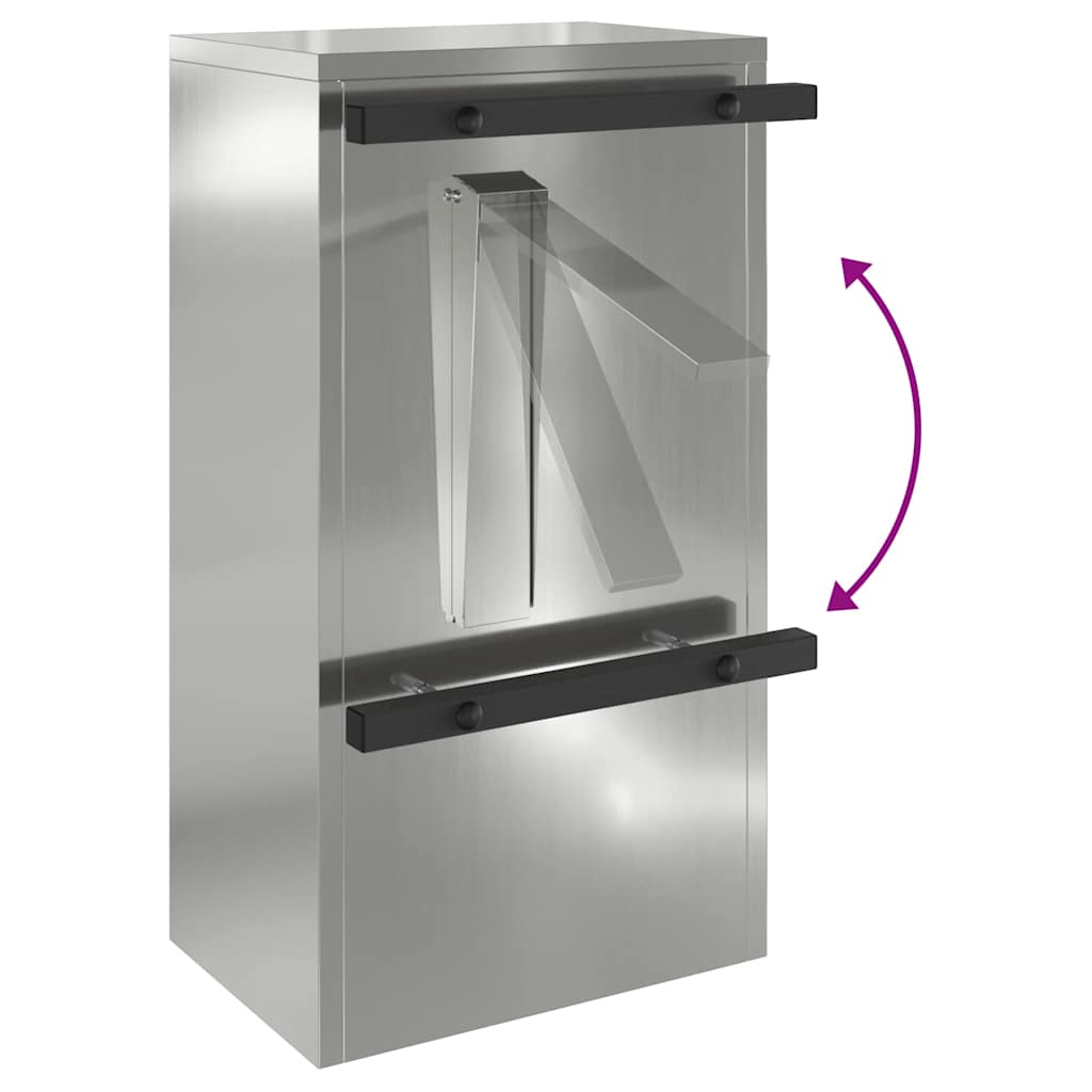 Mailbox Black 30 x 23 x 55 cm Galvanised steel