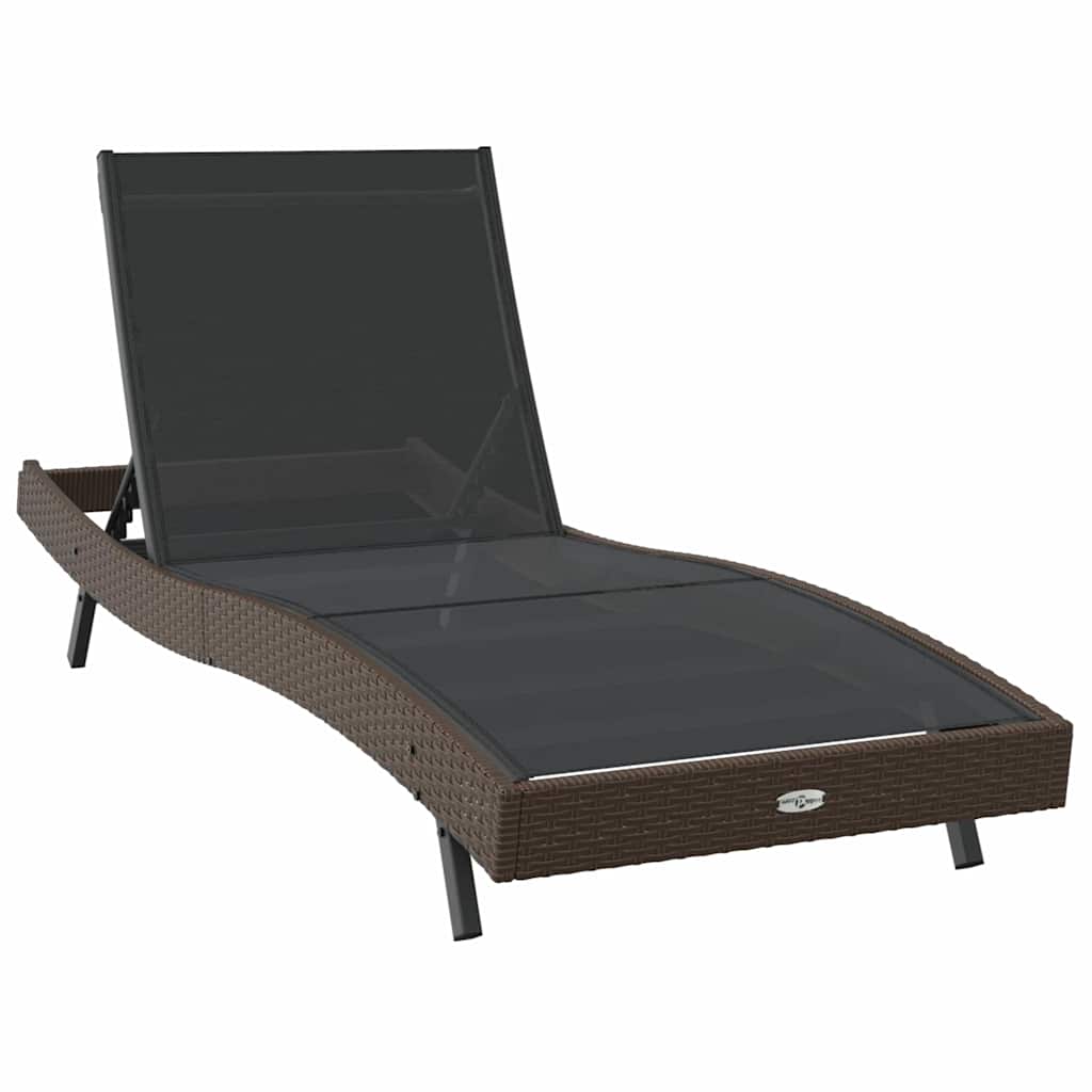 Sun Loungers 3 pcs Brown 40 x 40 x 40.5 cm Poly Rattan