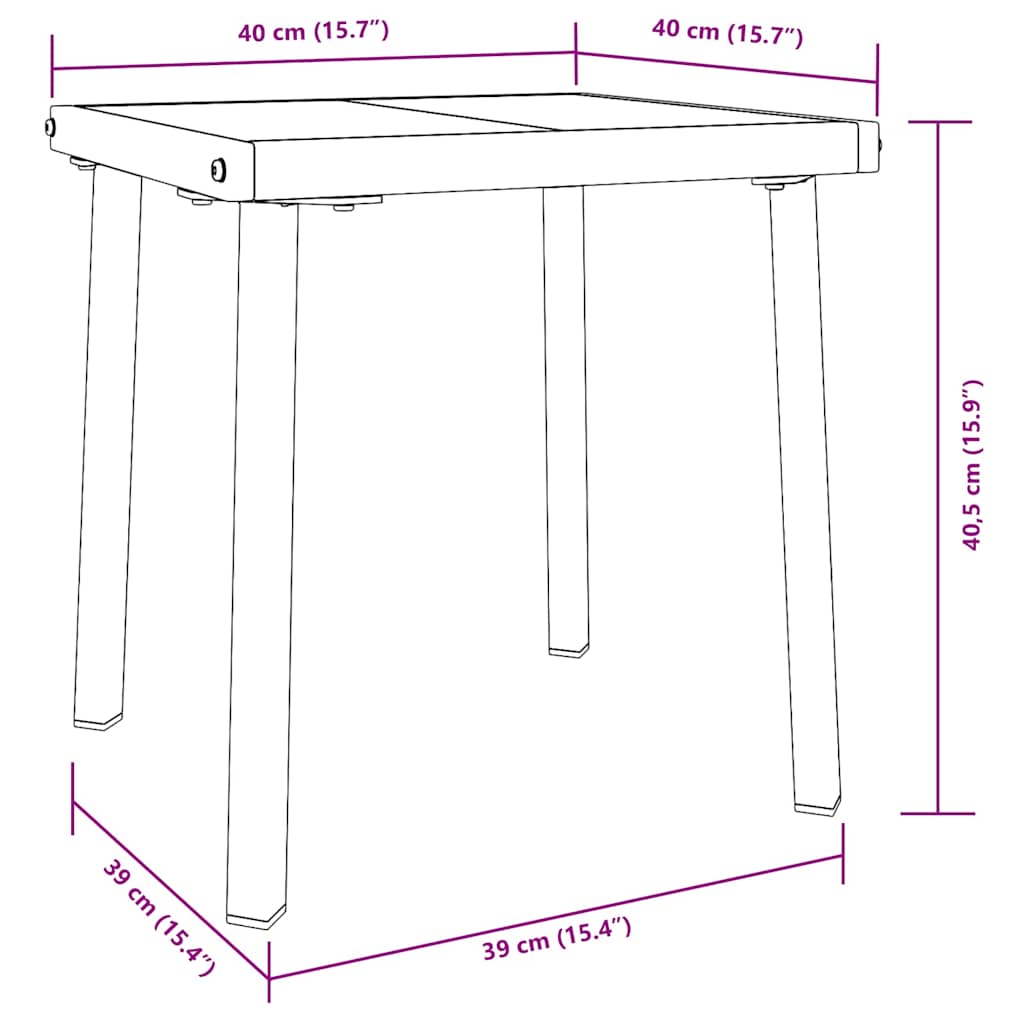 Sun Loungers 3 pcs Brown 40 x 40 x 40.5 cm Poly Rattan