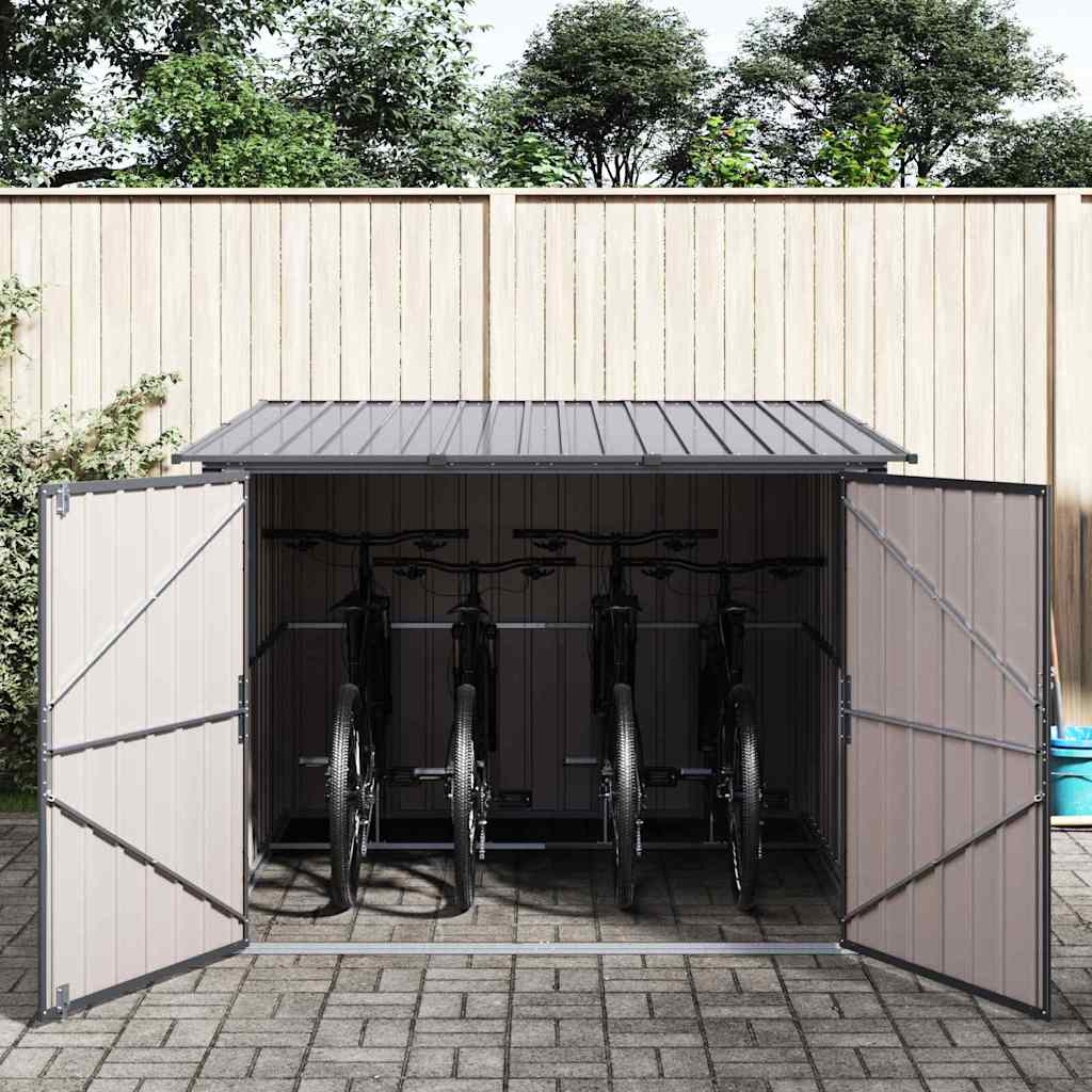 Bike Shed 3 pcs Anthracite 215 x 206 x 157 cm Metal