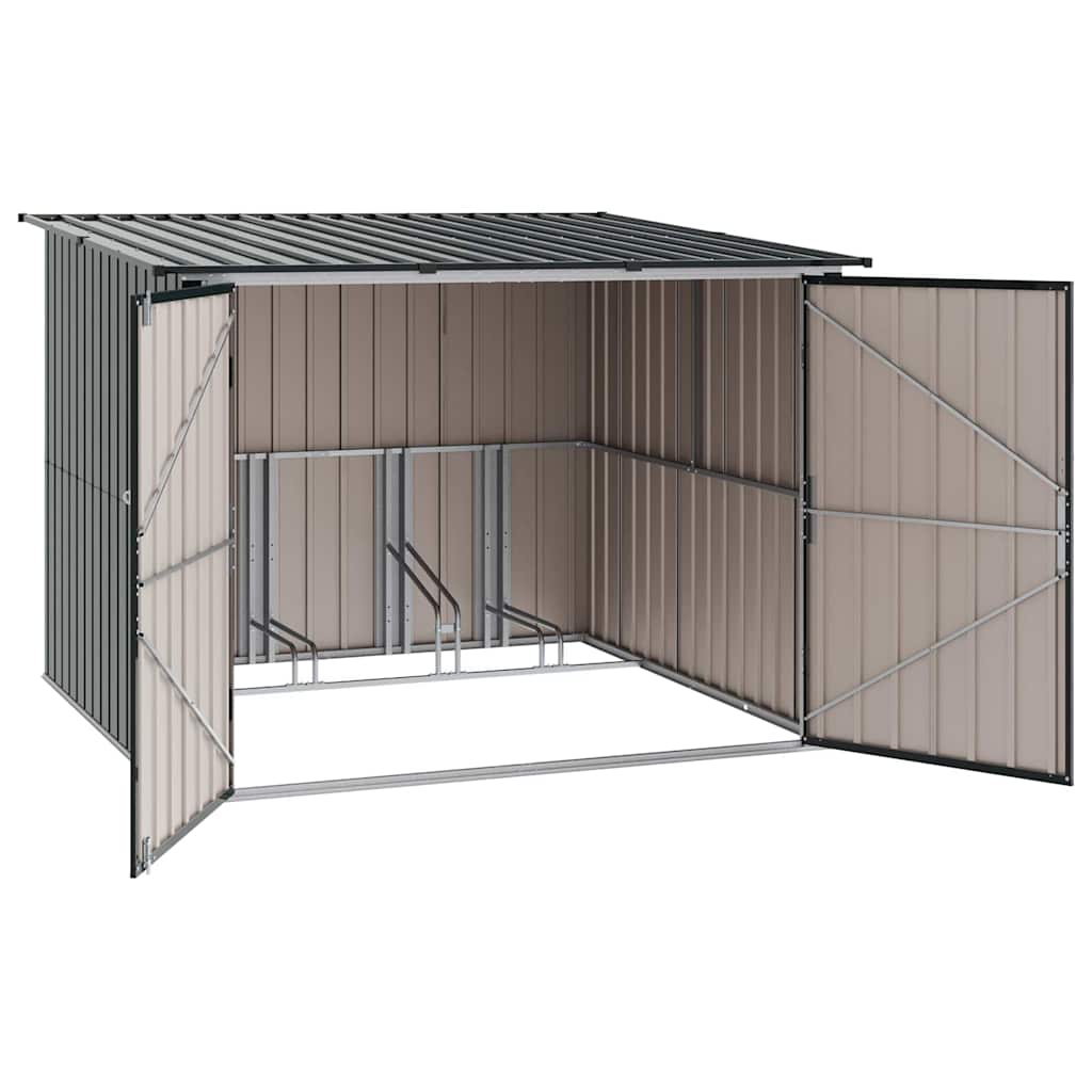 Bike Shed 3 pcs Anthracite 215 x 206 x 157 cm Metal
