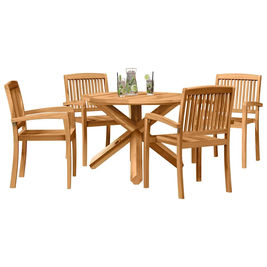 Garden Dining Set 3 pcs Brown Solid Acacia wood