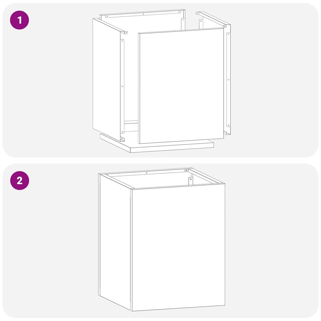 Garden Planter Silver Galvanised steel