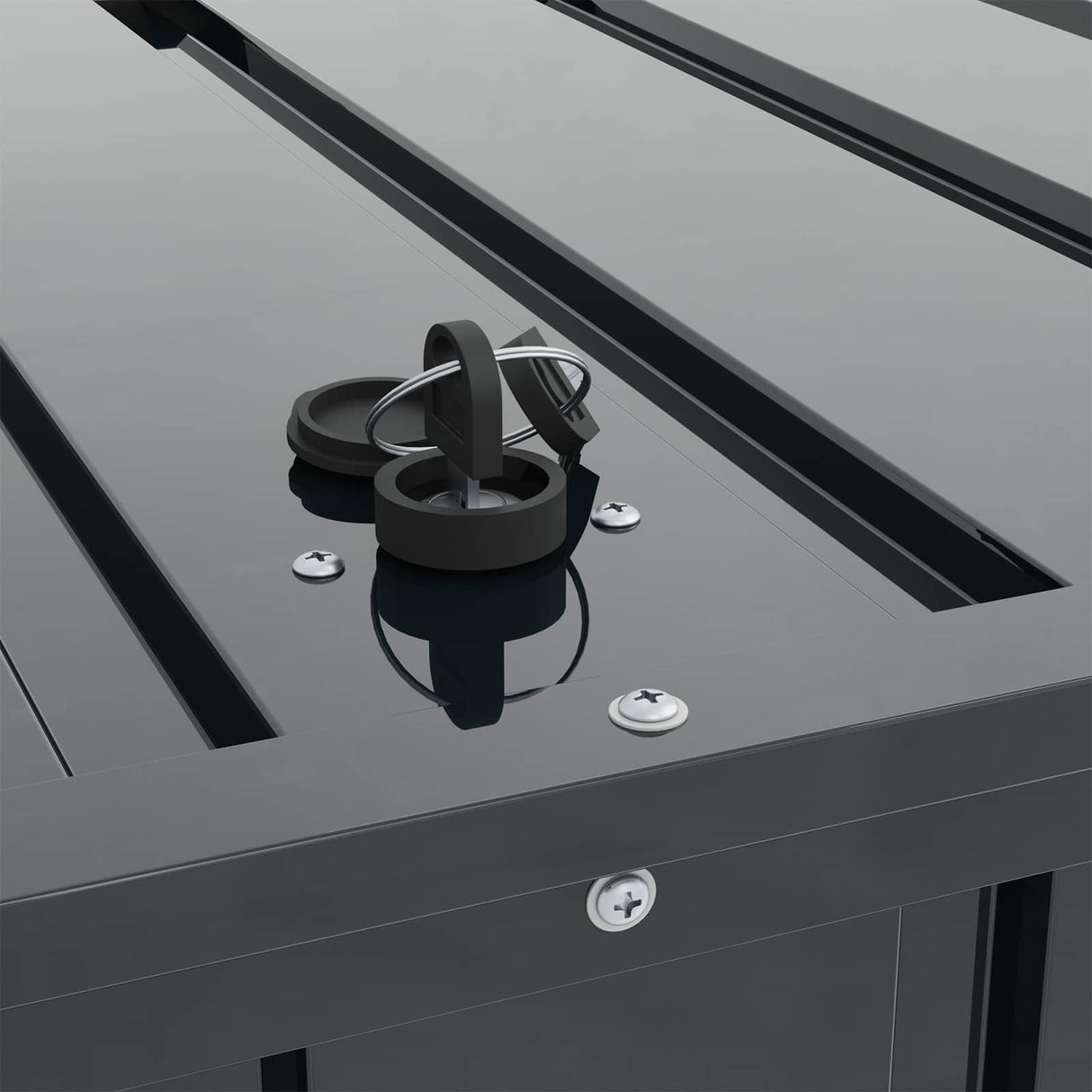 Garden Storage Box Black 101 x 56.5 x 50 cm Steel