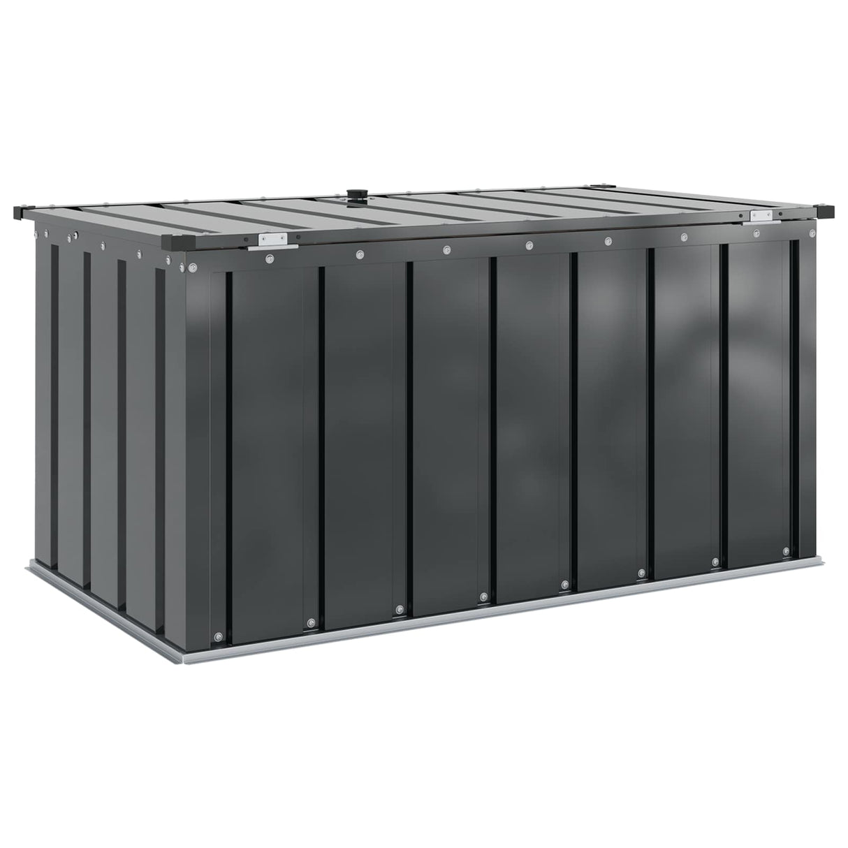 Garden Storage Box Black 101 x 56.5 x 50 cm Steel