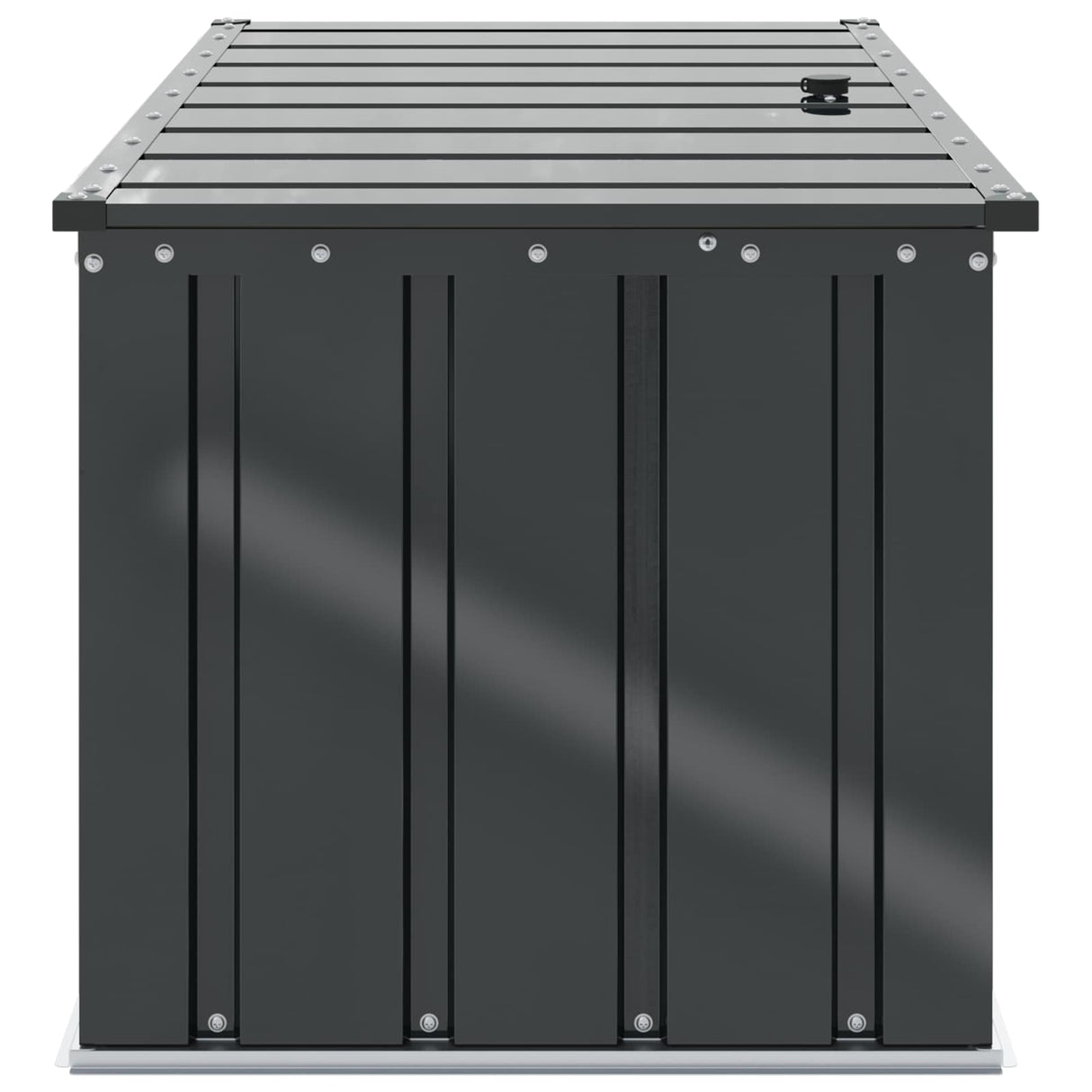 Garden Storage Box Black 101 x 56.5 x 50 cm Steel