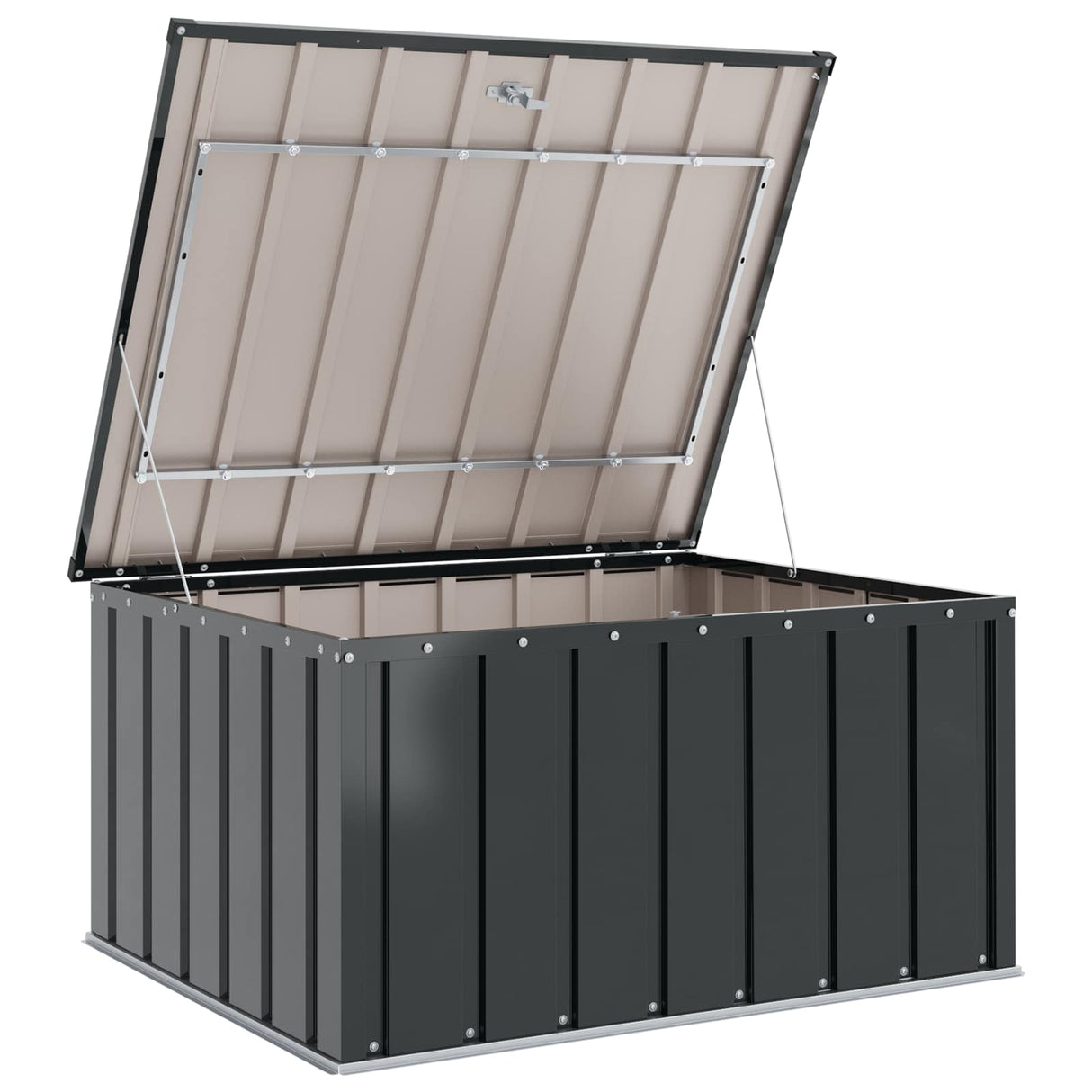 Garden Storage Box Black 101 x 82 x 50 cm Steel