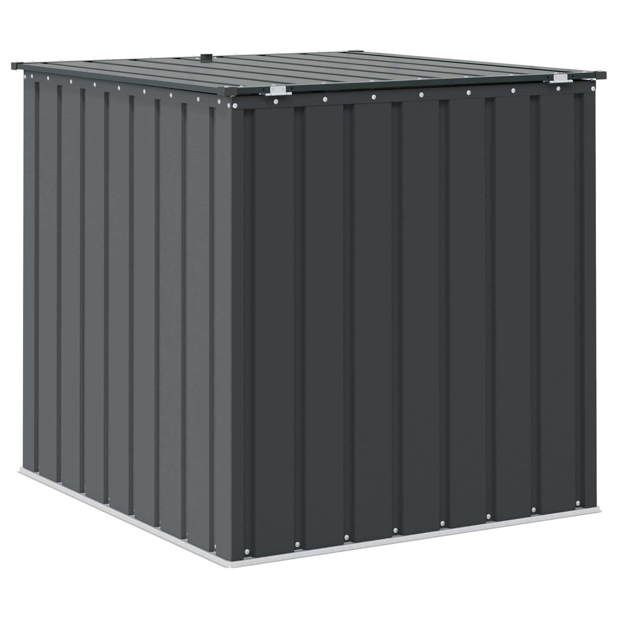 Garden Storage Box Black 101.5 x 107 x 100 cm Steel