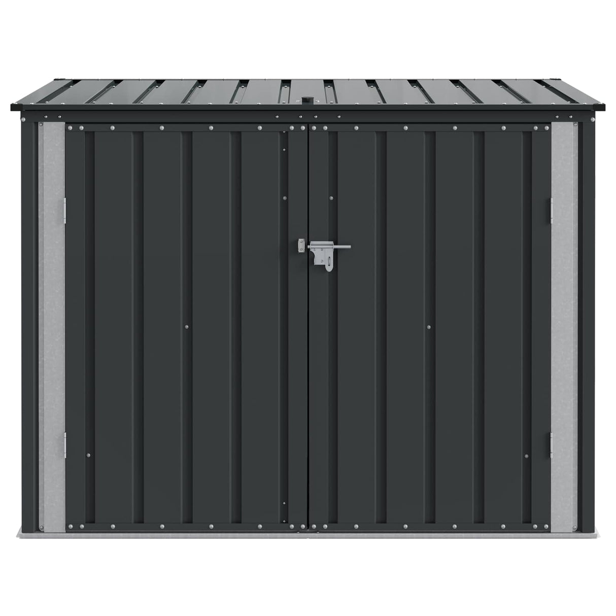 Garden Storage Box Black 151.5 x 82 x 110.5 cm Steel