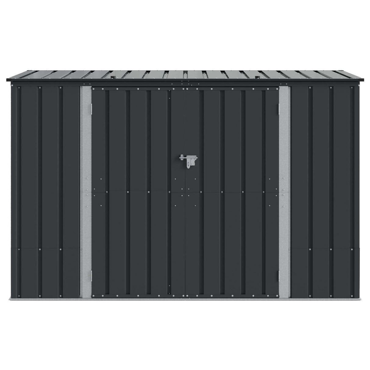 Garden Storage Box Black 214 x 82 x 132 cm Steel