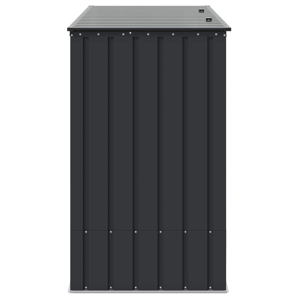 Garden Storage Box Black 214 x 82 x 132 cm Steel