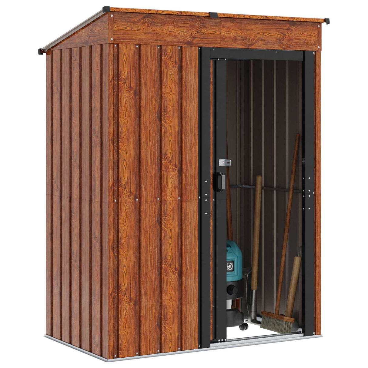 Garden Sheds Brown 137 x 81 x 180 cm Metal