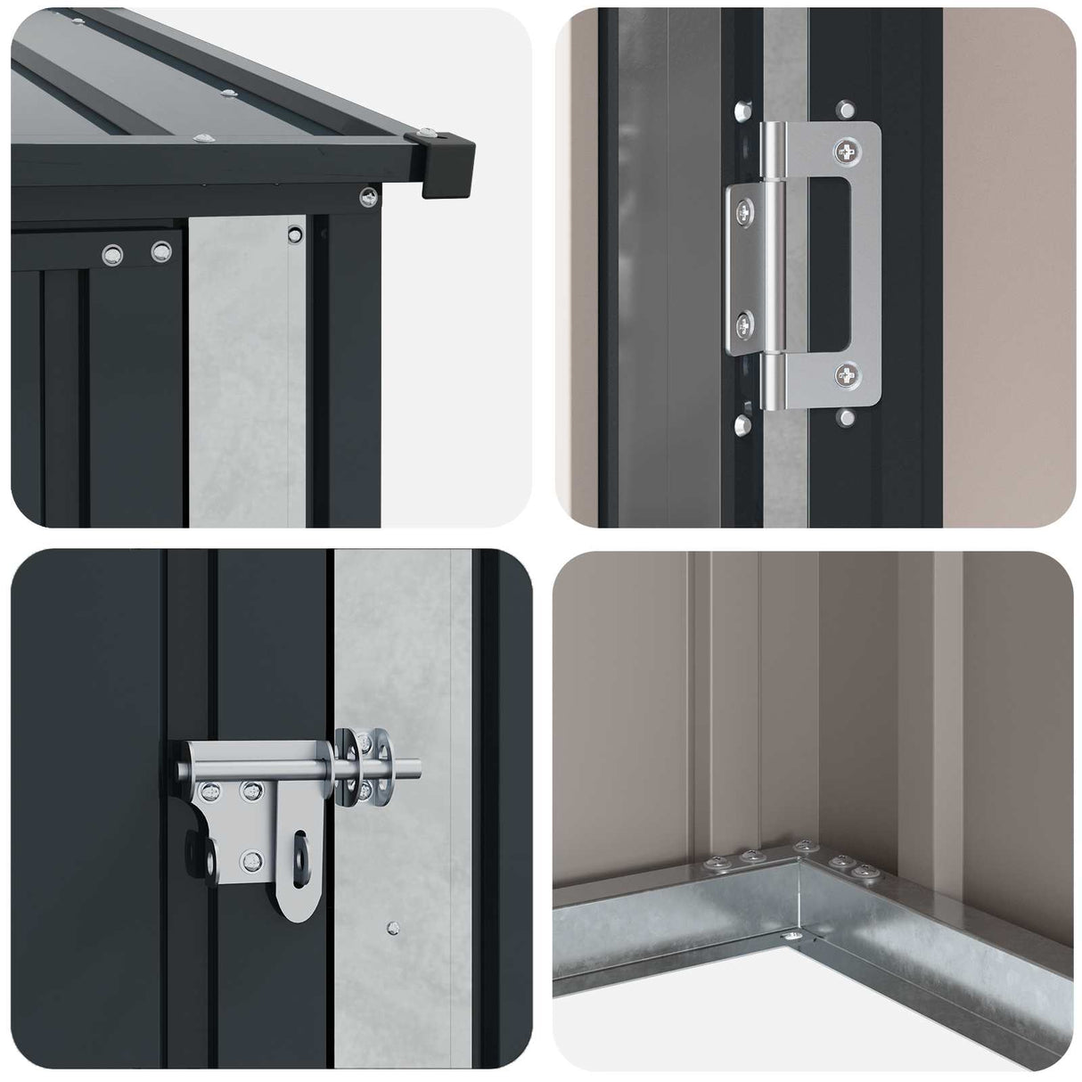 Garden Sheds Anthracite 103 x 86 x 200 cm Metal