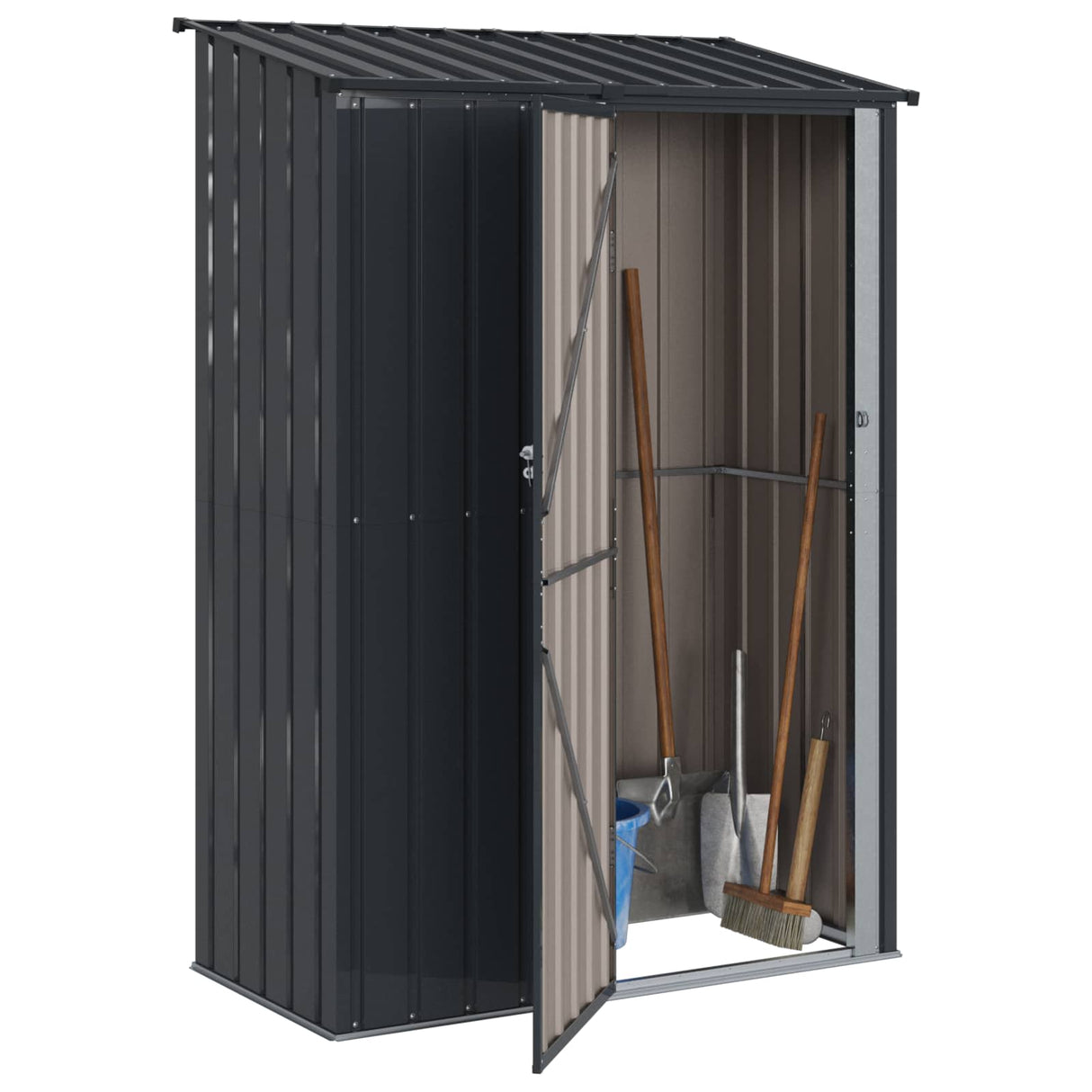Garden Sheds Anthracite 140.5 x 74 x 200 cm Metal