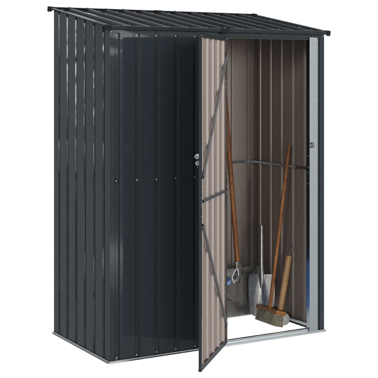 Garden Sheds Anthracite 153.5 x 86 x 200 cm Metal