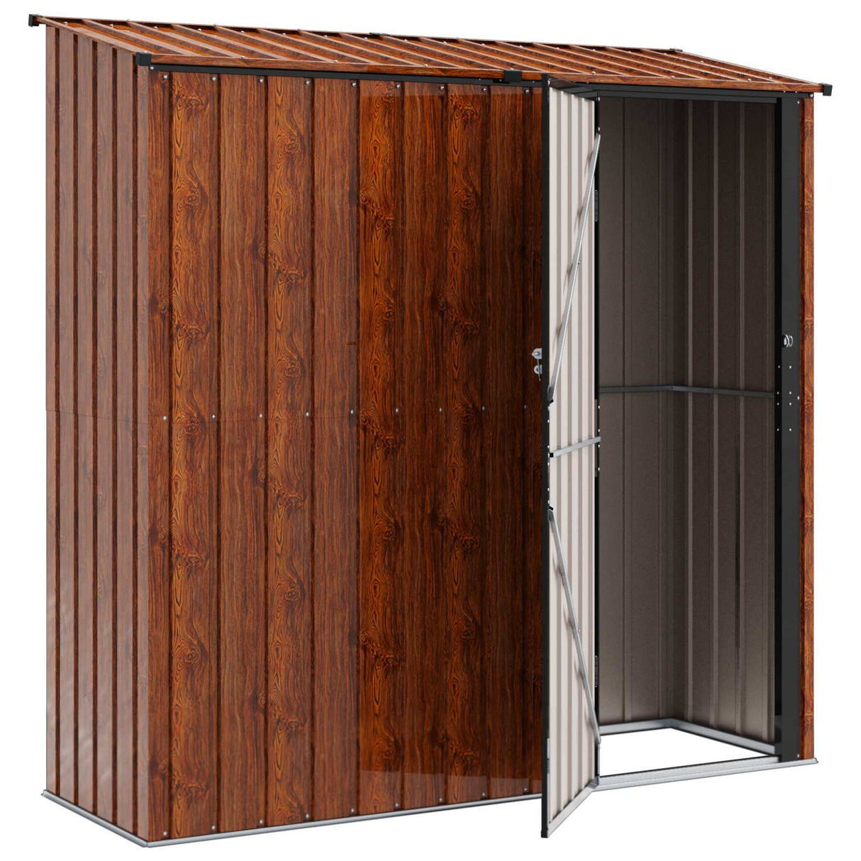 Garden Sheds Brown 203.5 x 73 x 200 cm Metal