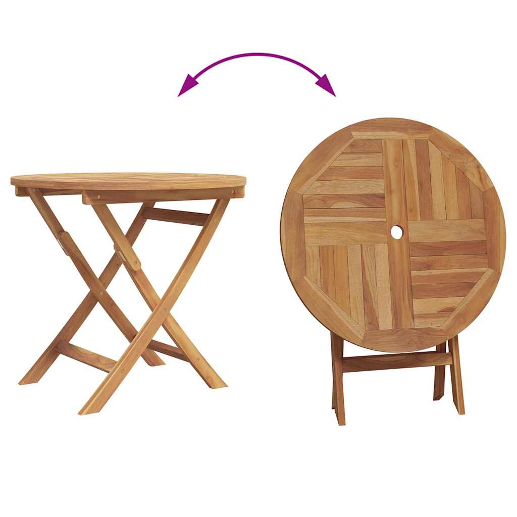 Garden Dining Set 3 pcs Brown Solid teak wood