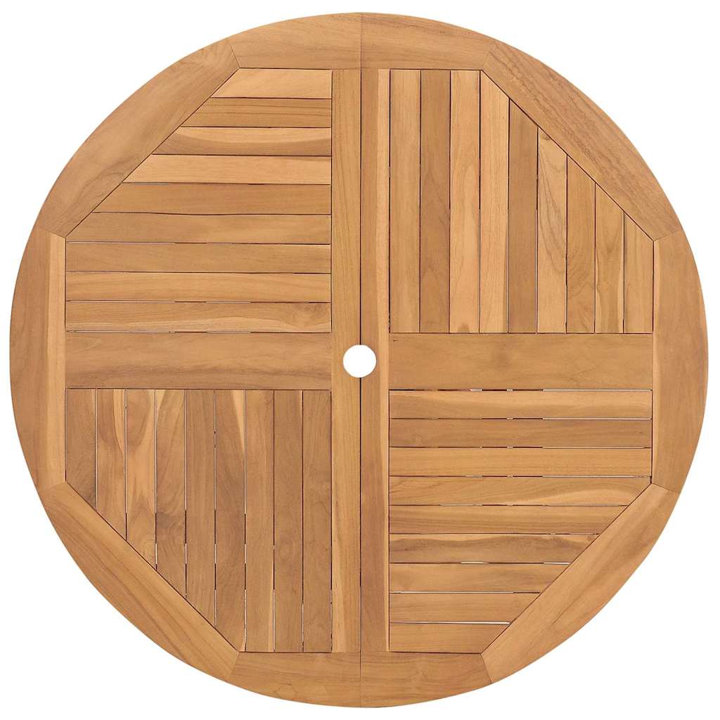 Garden Dining Set Folding 5 pcs Brown Solid Teak wood