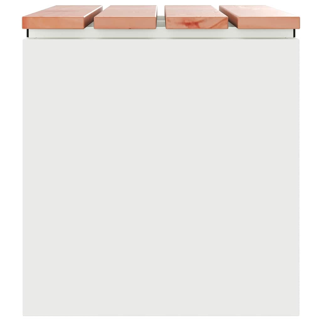 Garden Bench White 60 x 40 x 43 cm Steel