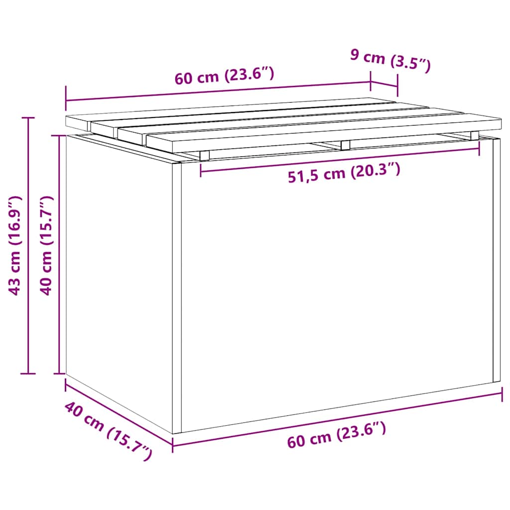 Garden Bench White 60 x 40 x 43 cm Steel
