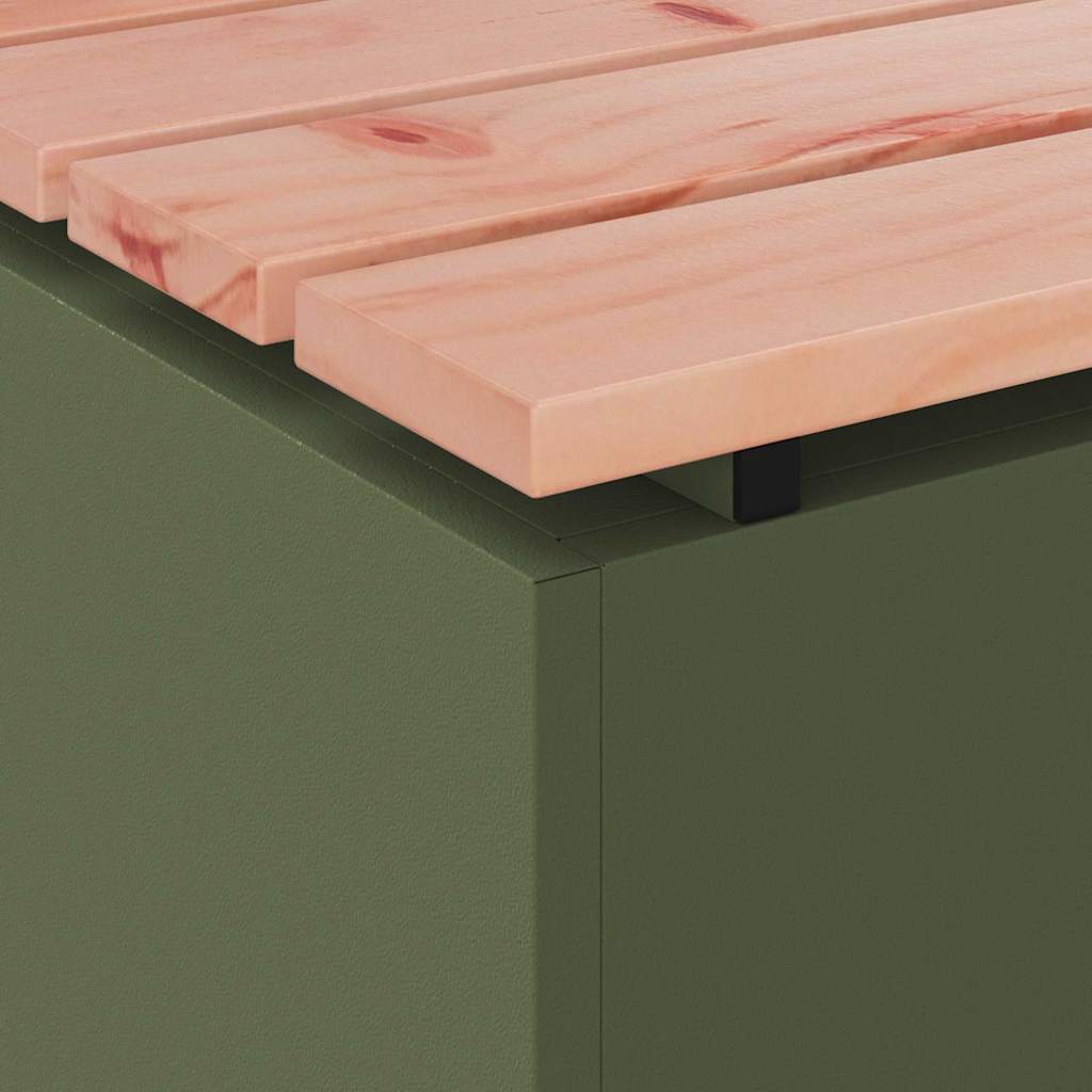 Garden Bench Olive green 60 x 40 x 43 cm Steel