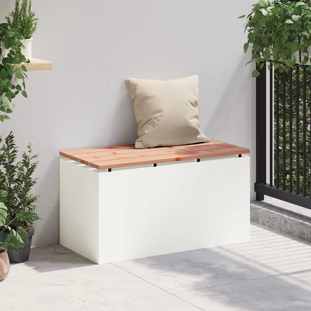 Garden Bench White 80 x 40 x43 cm Steel