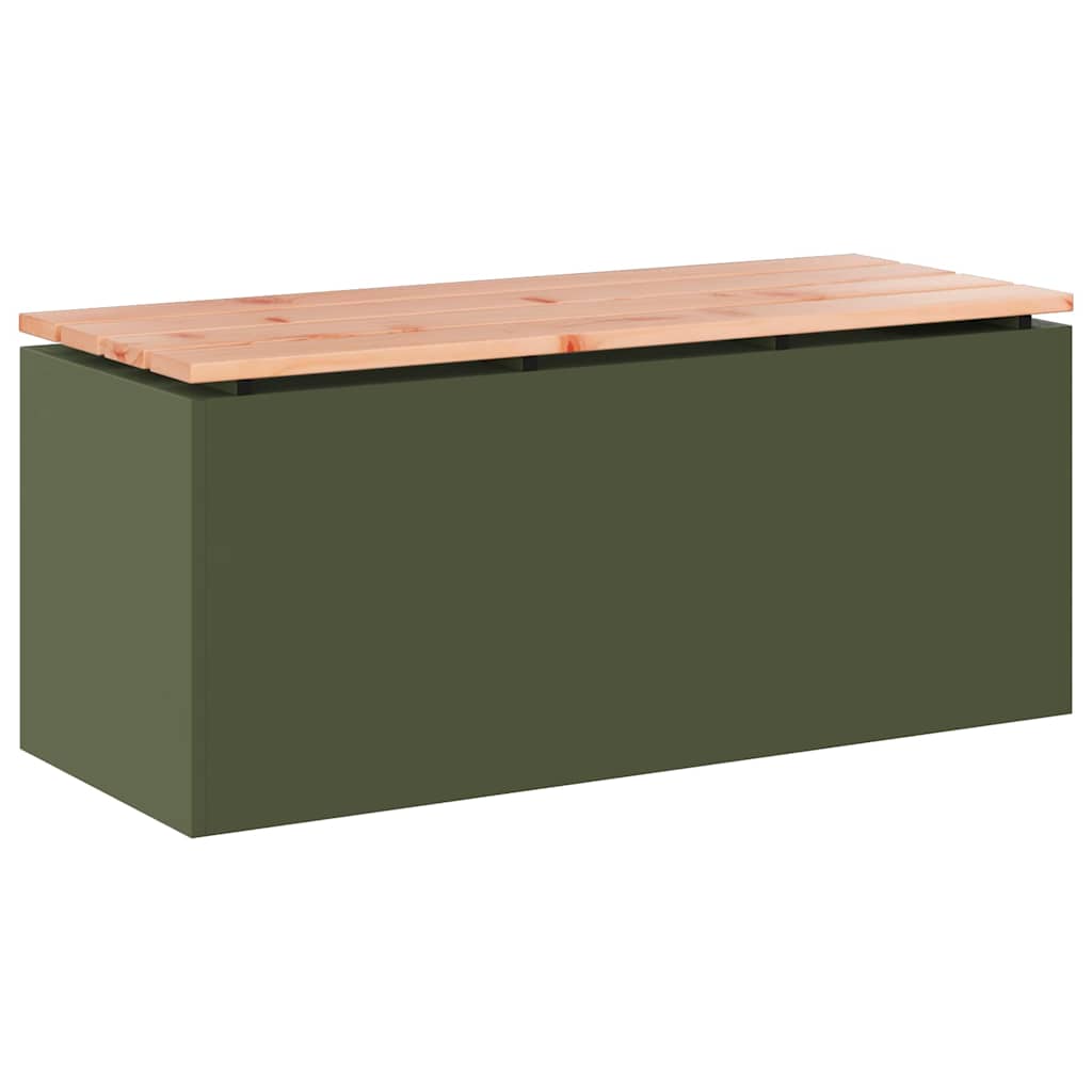 Garden Bench Olive green 100 x 40 x 43 cm Steel
