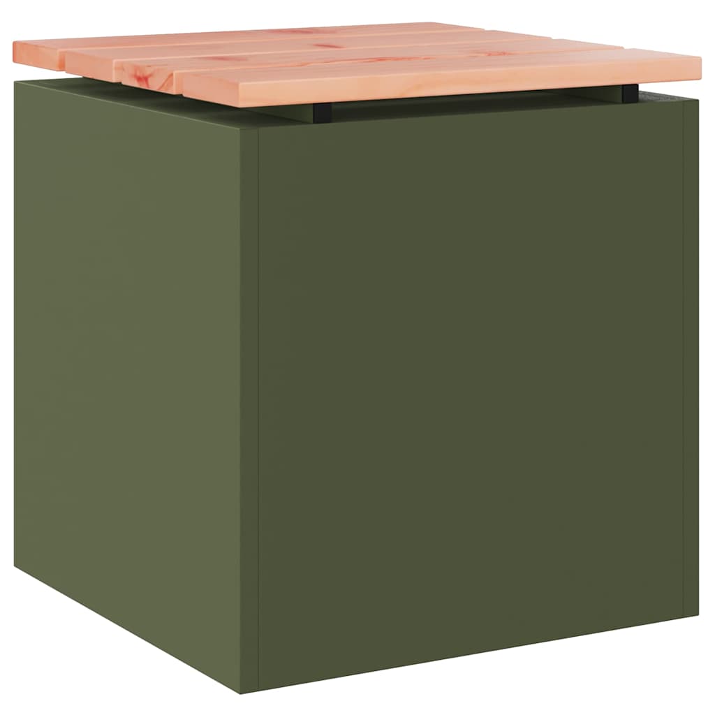 Garden Bench Olive green 40 x 40 x 43 cm Steel