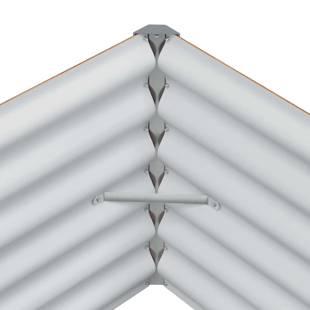 Garden Raised Bed Light Brown 775 x 50 x 36 cm Galvanised Steel