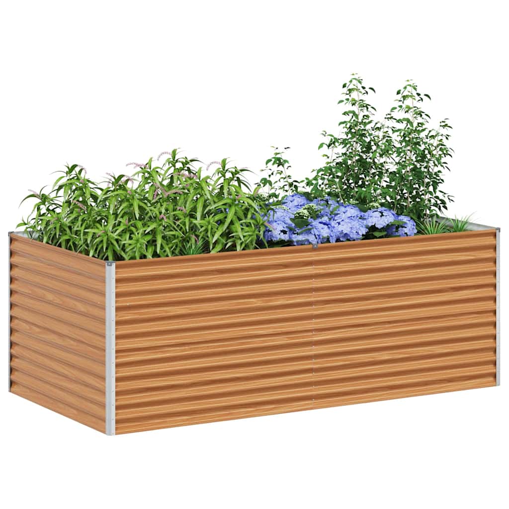 Garden Raised Bed 195 x 100 x 68 cm Galvanised Steel