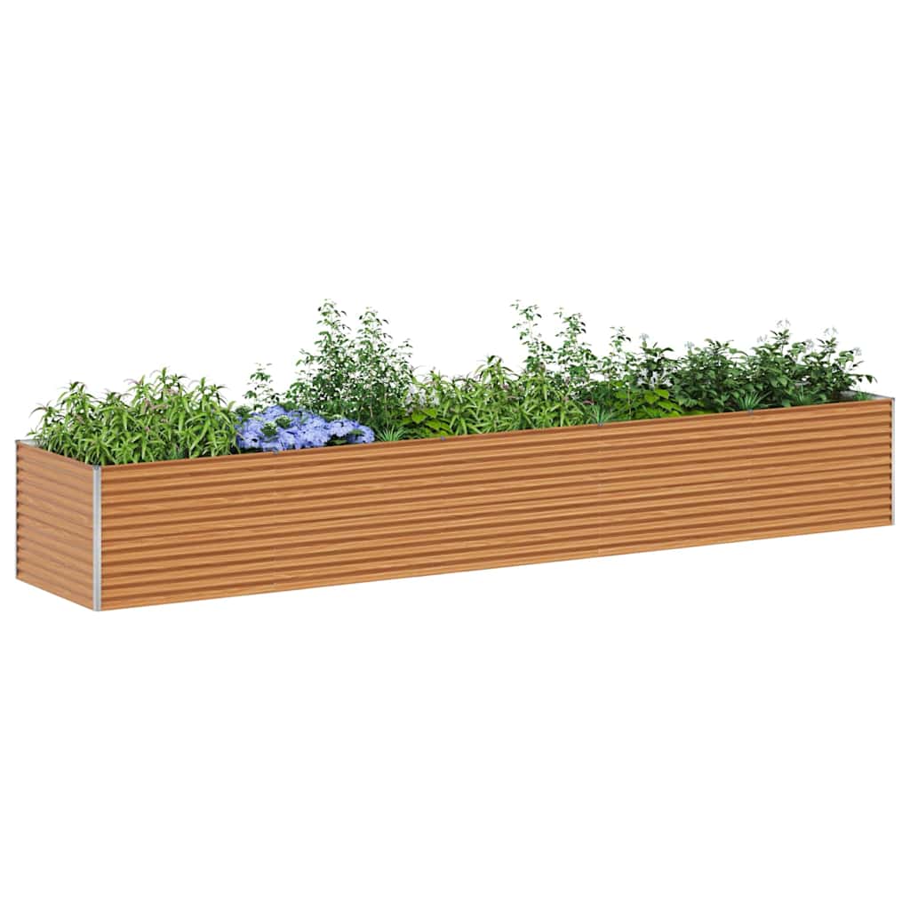 Garden Raised Bed 485 x 100 x 68 cm Galvanised Steel