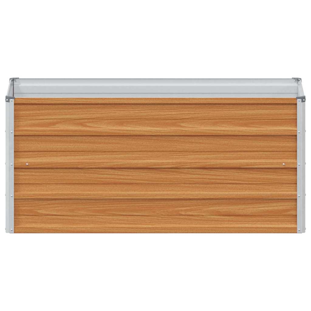 Garden Raised Bed Light Brown 100 x 40 x 45 cm Galvanised Steel