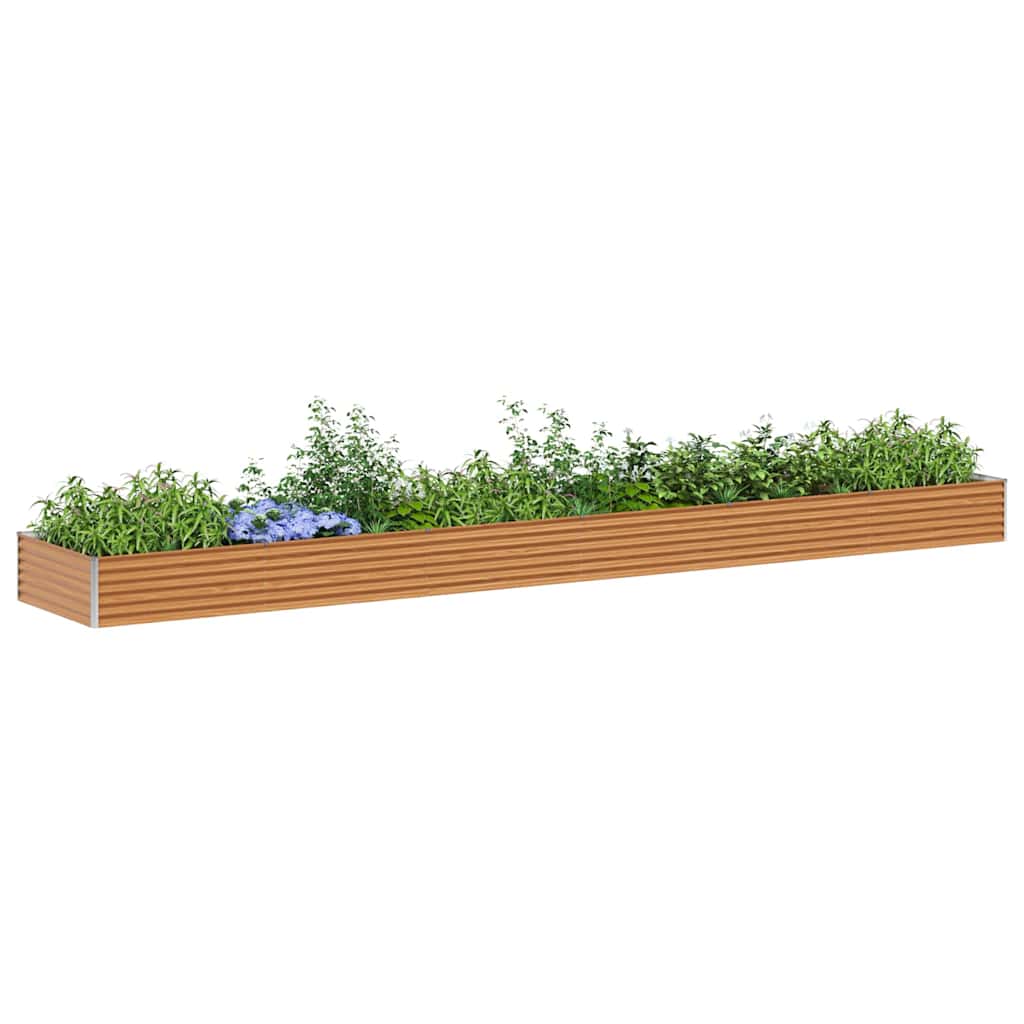 Garden Raised Bed 582 x 100 x 36 cm Galvanised Steel