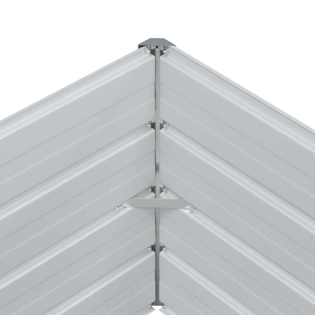 Garden Raised Bed Light Brown 320 x 80 x 45 cm Galvanised Steel