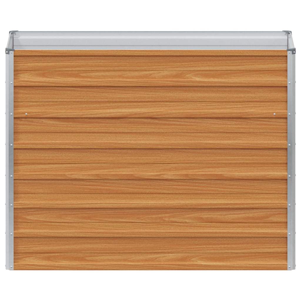 Garden Raised Bed Light Brown 100 x 40 x 77 cm Galvanised Steel