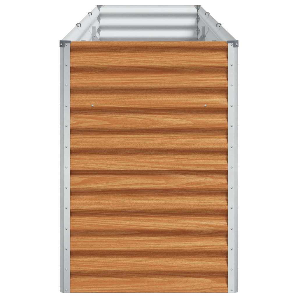 Garden Raised Bed Light Brown 290 x 50 x 68 cm Galvanised Steel