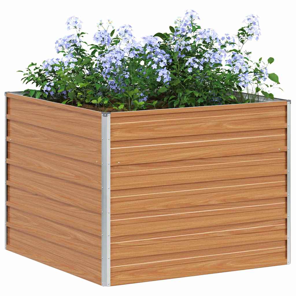 Garden Raised Bed Light Brown 100 x 100 x 77 cm