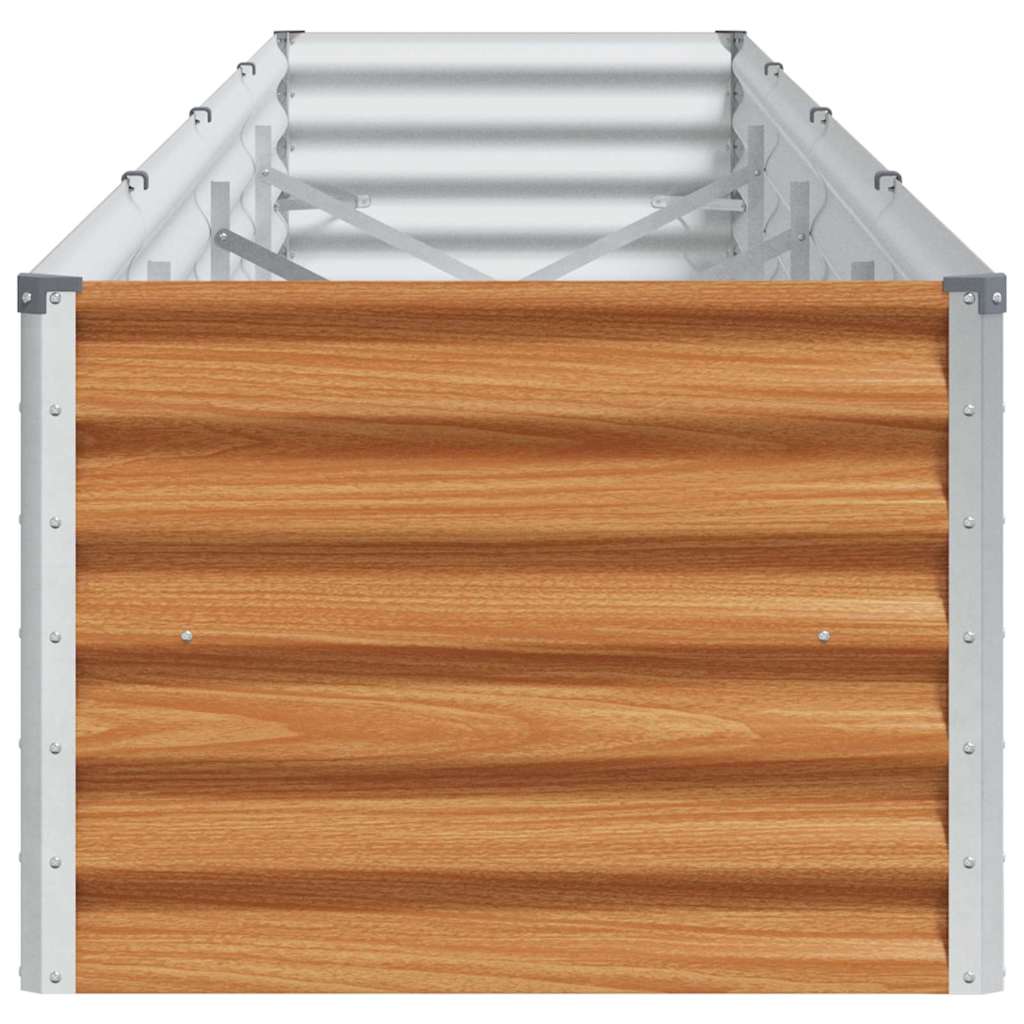 Garden Raised Bed Light Brown 390 x 50 x 36 cm Galvanised Steel
