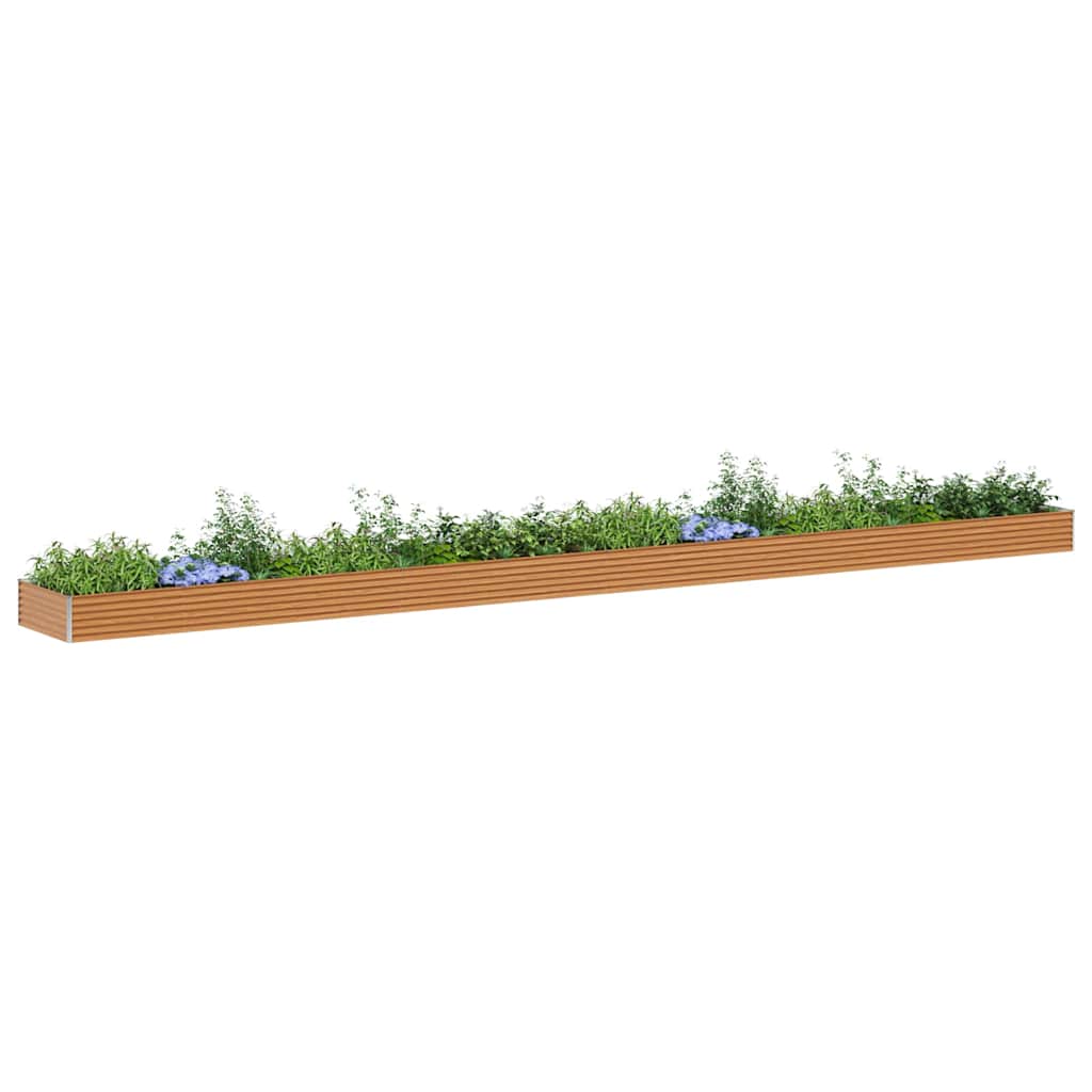 Garden Raised Bed 970 x 100 x 36 cm Galvanised Steel